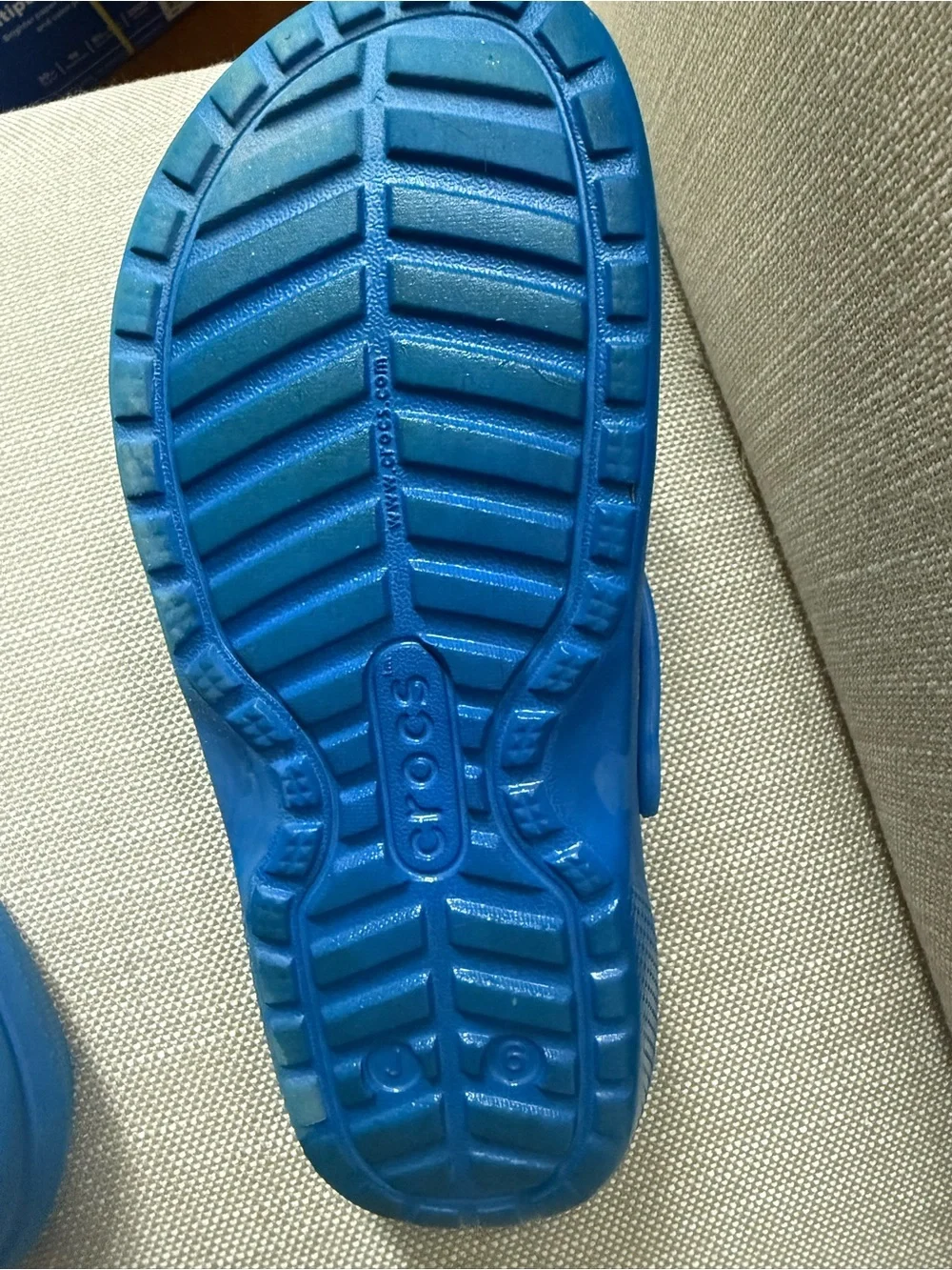 Kids Blue Crocs with Fleece Lining